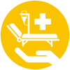 Medical hospitation icon